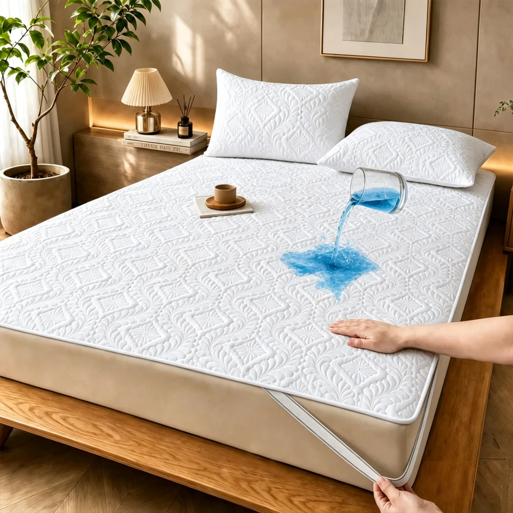 Waterproof Mattress Protector Breathable - 1 Stück, mehrfarbiger, elastischer, wasserdichter Matratzenschoner